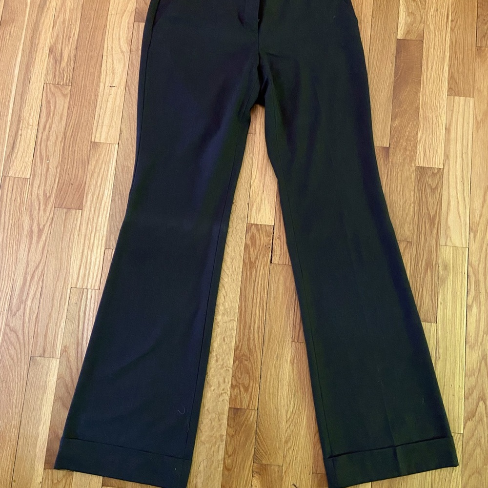 Brown express pants with cuffed bottoms